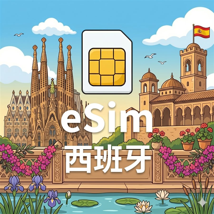 西班牙 eSIM 1G/7Days